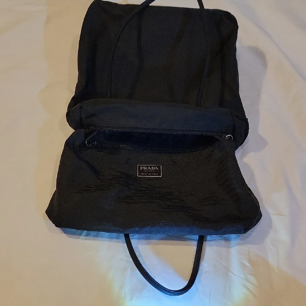 Prada Black Nylon Tote with  Straps